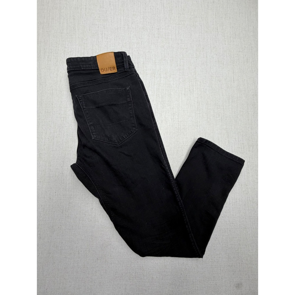 DU/ER L2X Slim Fit Performance Denim Jeans Black 36x32 Mens